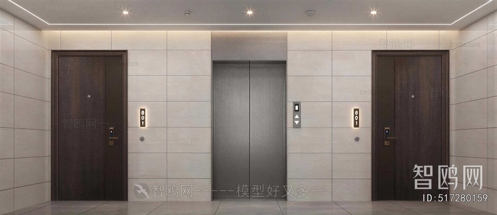 Modern Office Elevator Hall