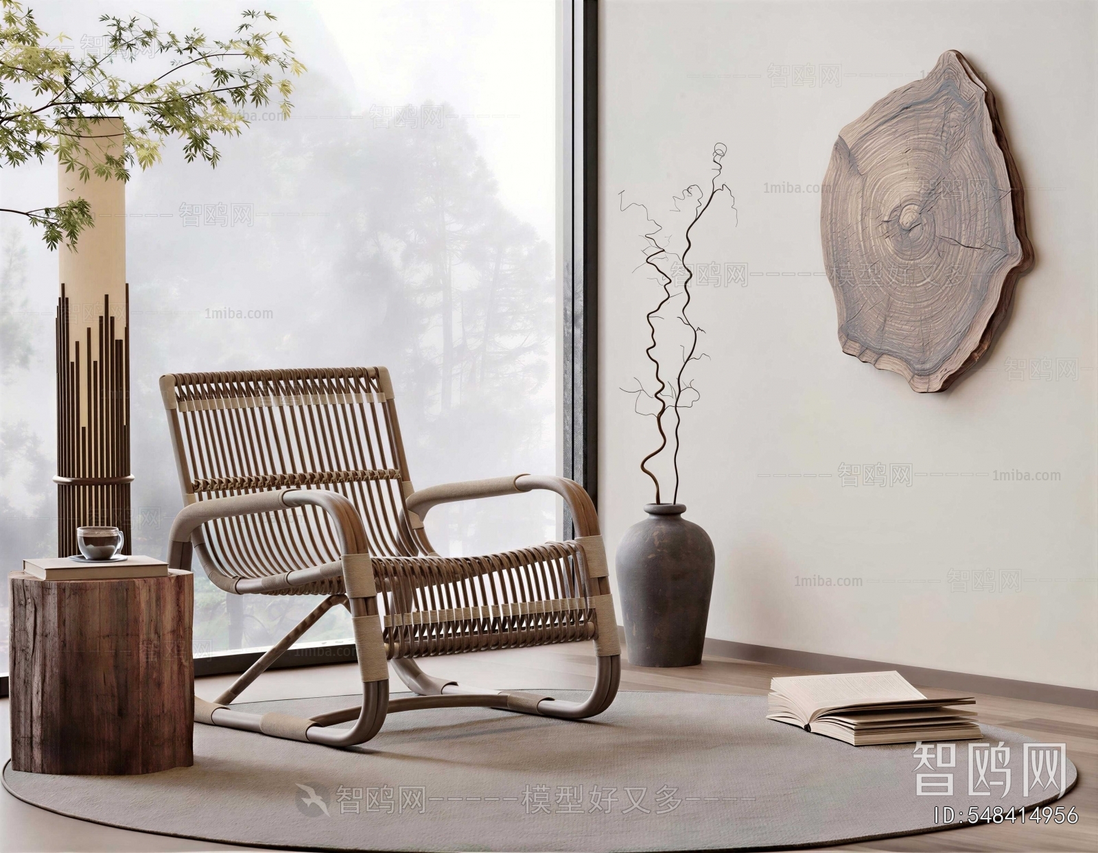 Wabi-sabi Style Lounge Chair