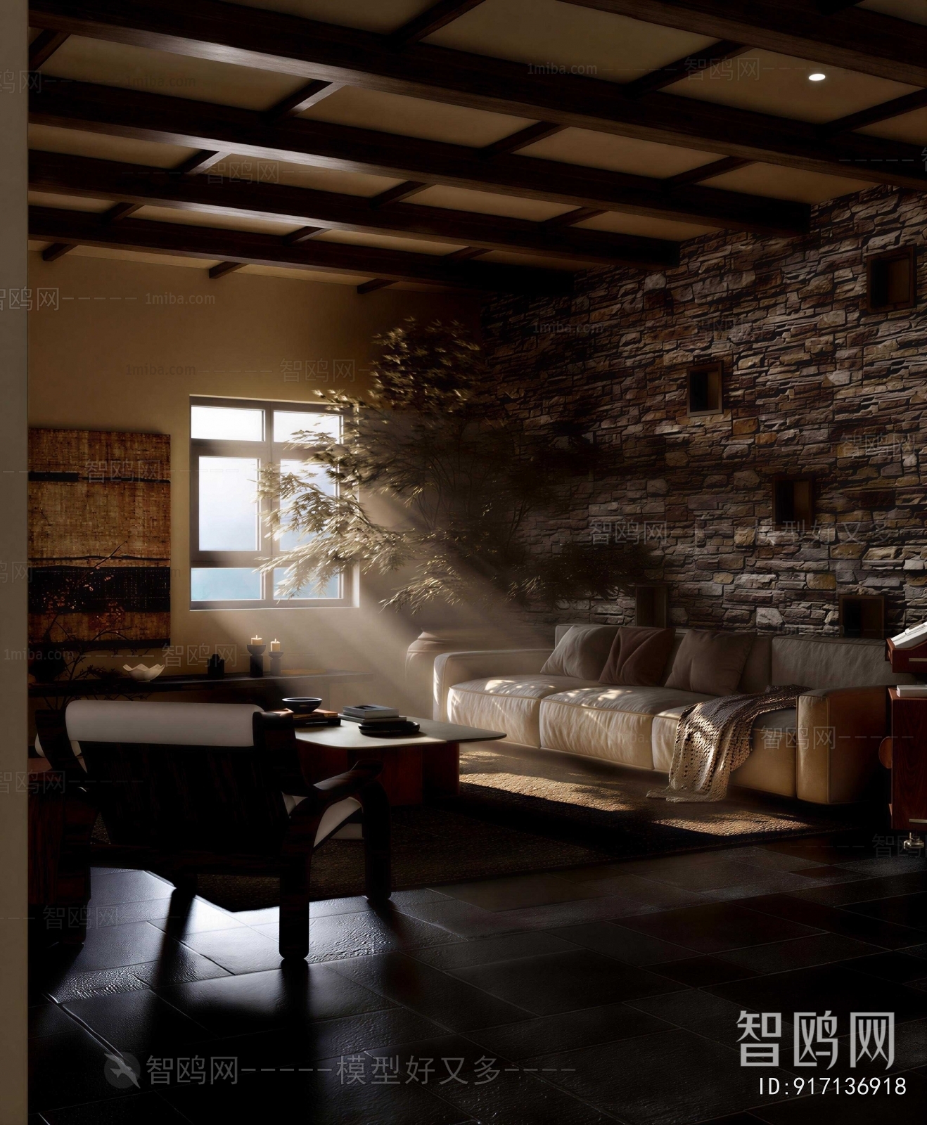 Wabi-sabi Style A Living Room