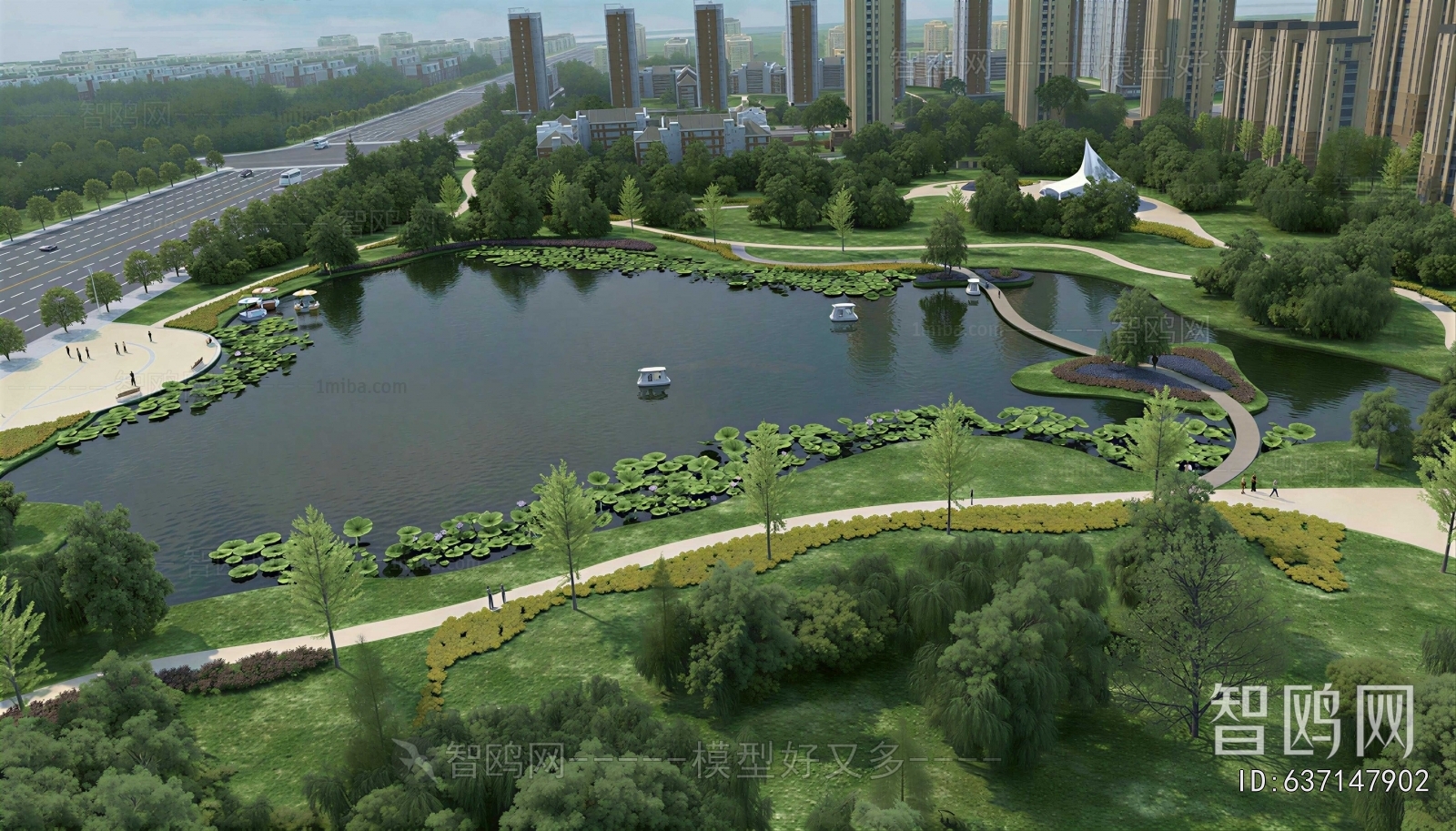 Modern Park Landscape