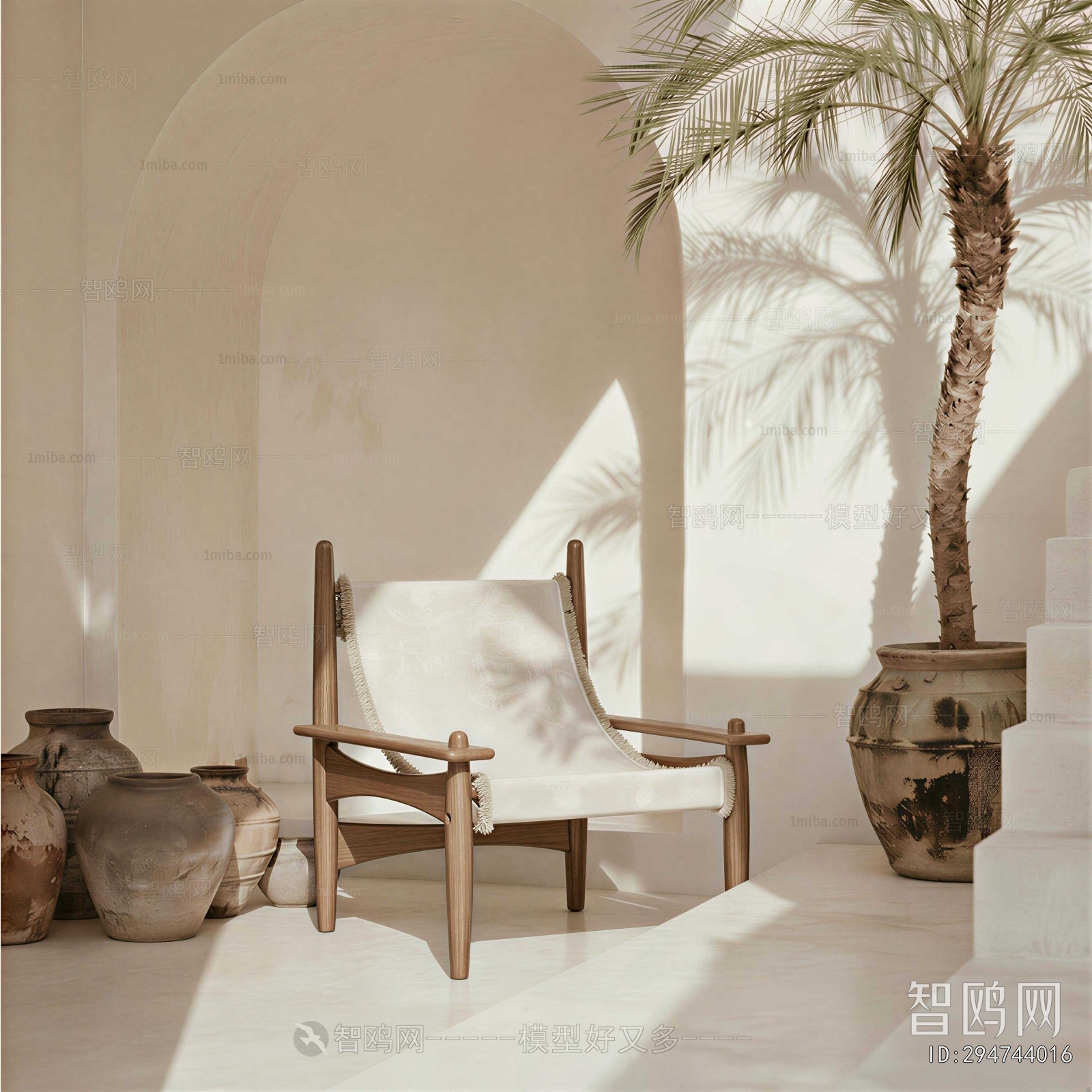 Wabi-sabi Style Lounge Chair