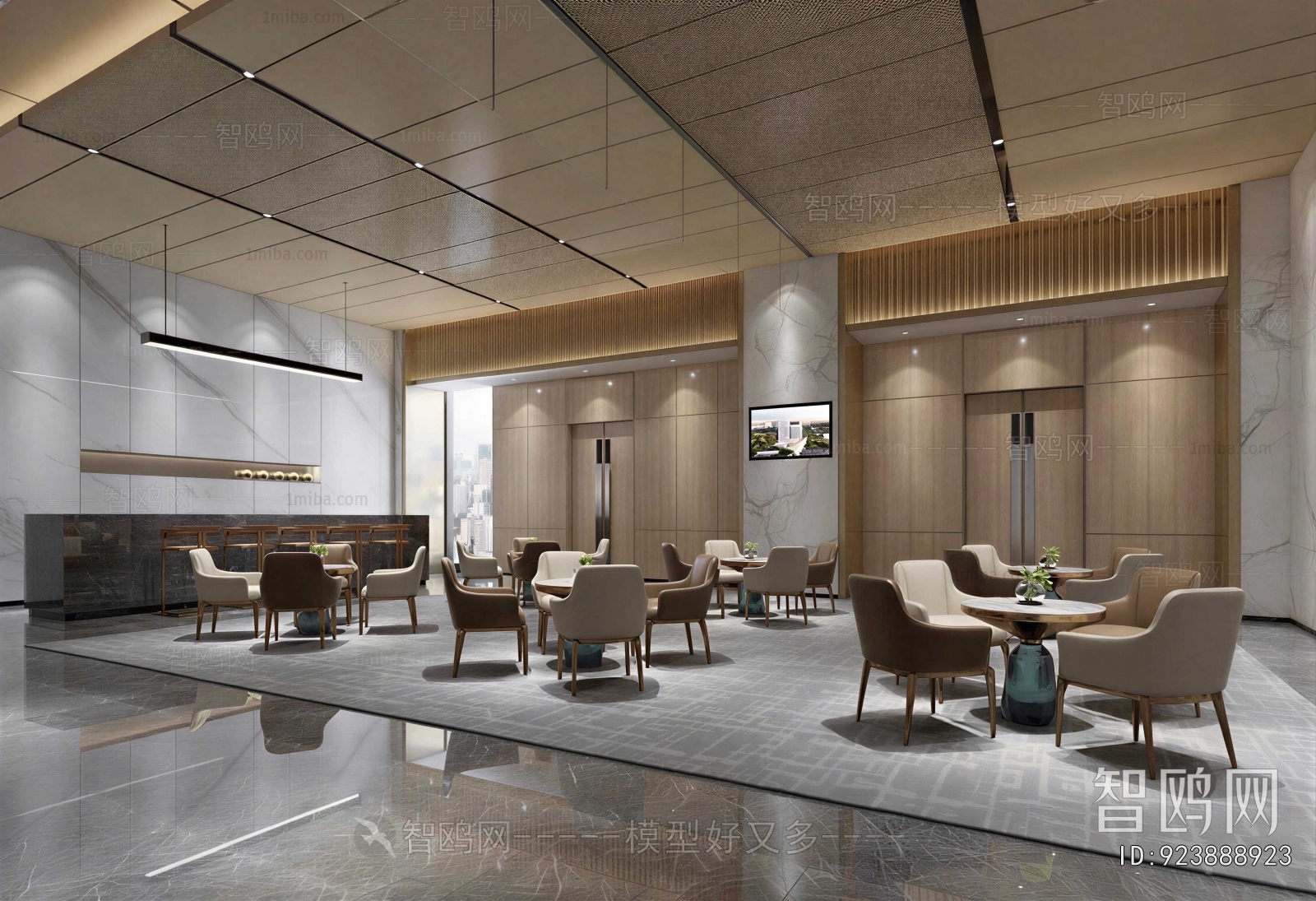 Modern Office Reception Desk