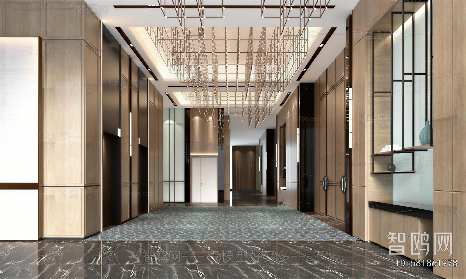 New Chinese Style Elevator Hall