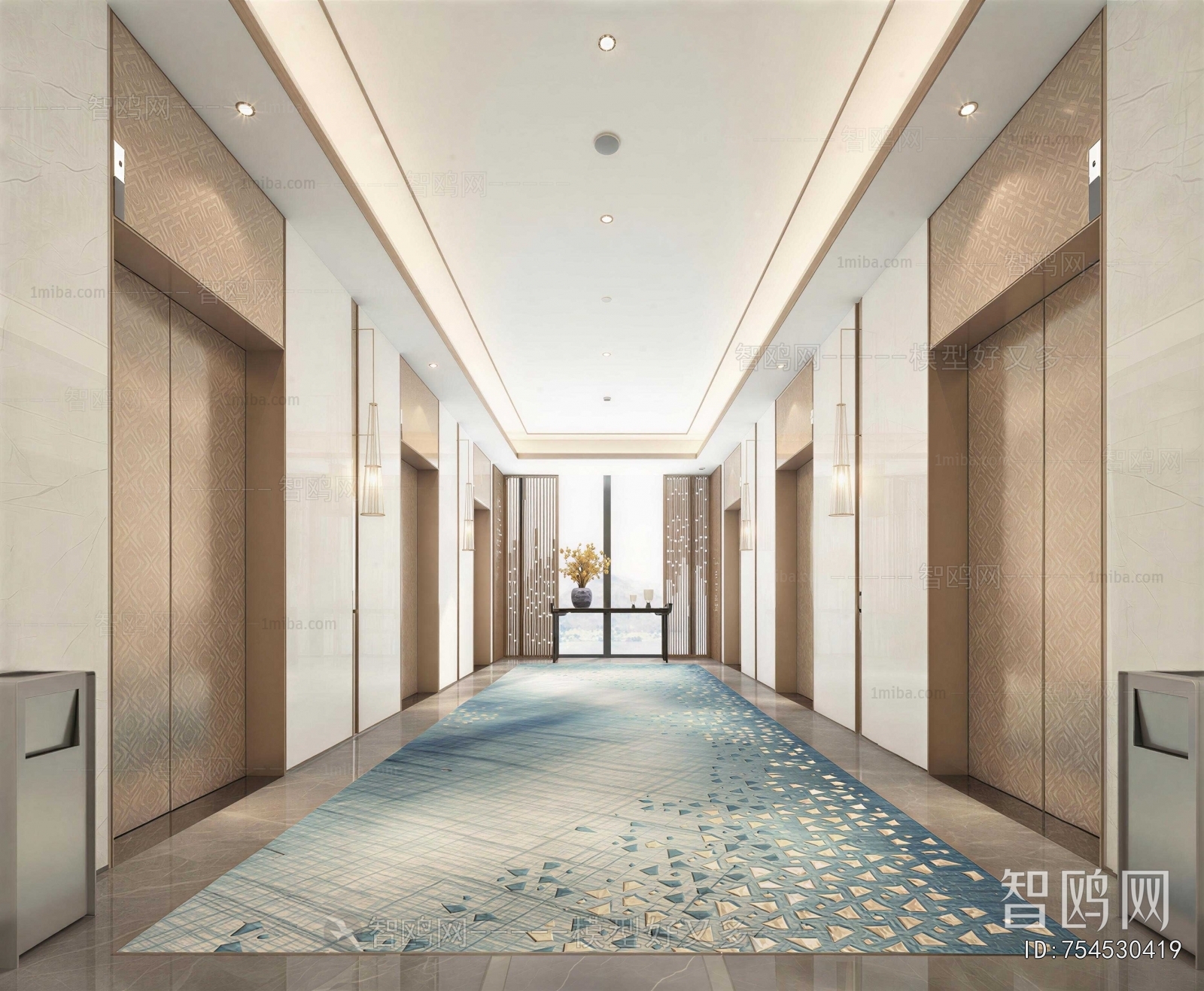 New Chinese Style Elevator Hall
