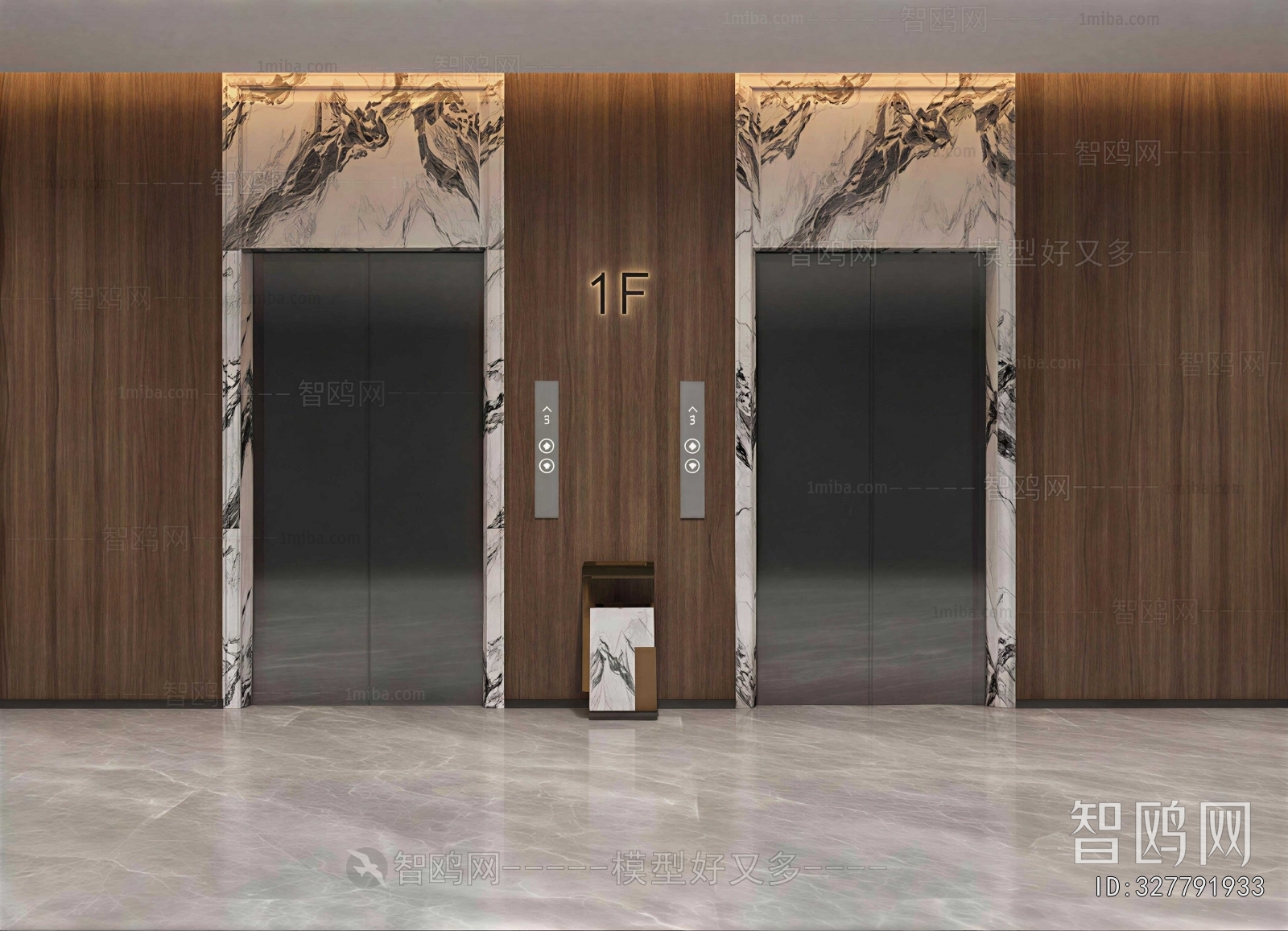 Modern Office Elevator Hall