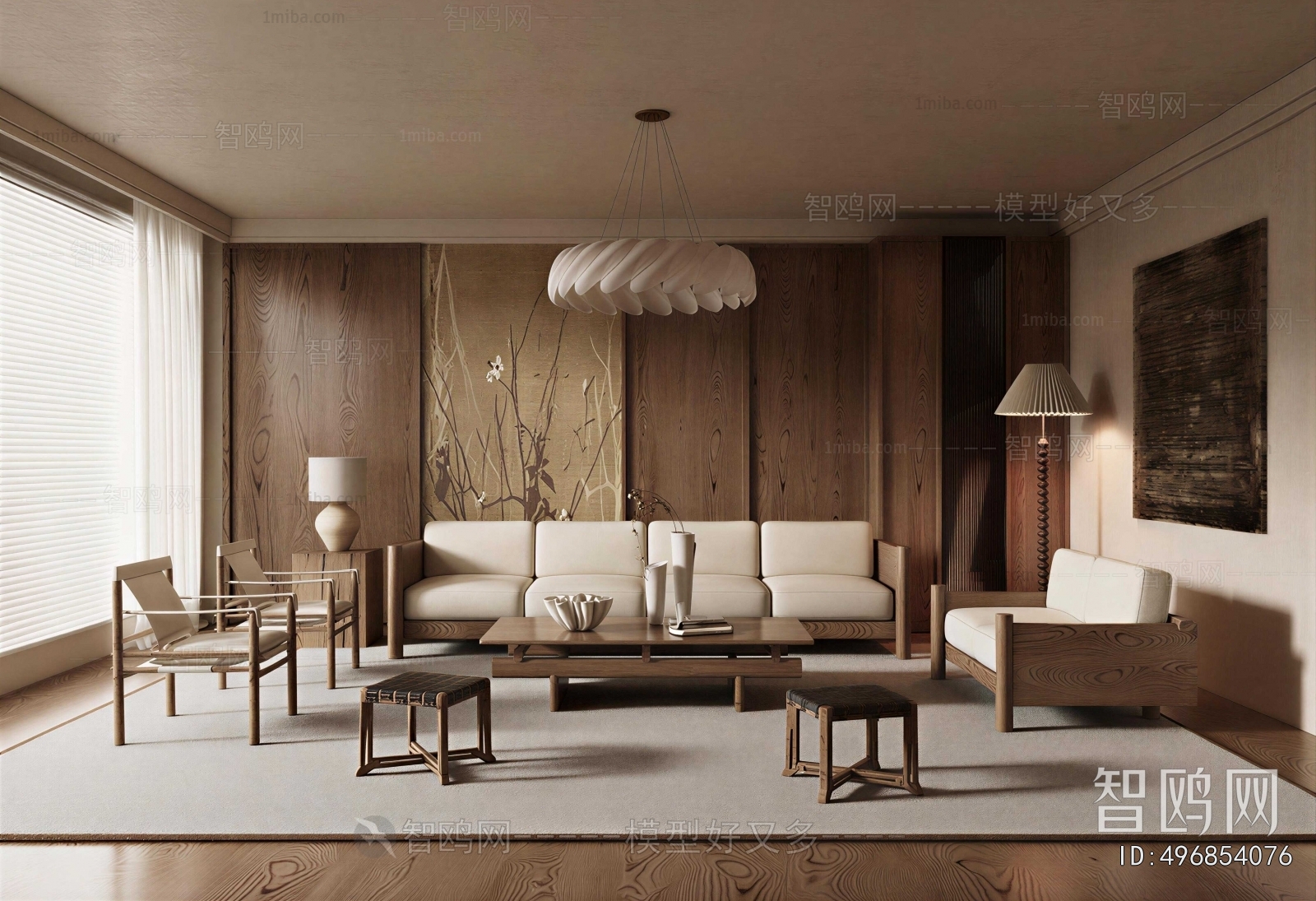 New Chinese Style A Living Room