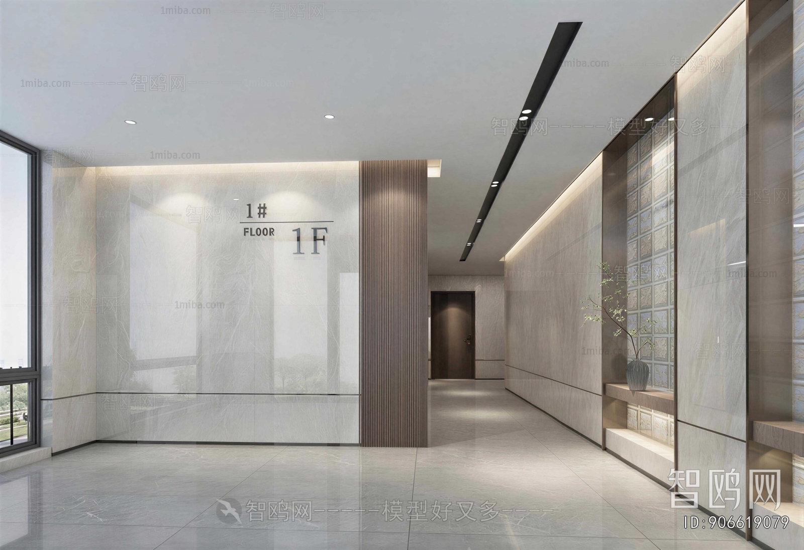 Modern Office Elevator Hall