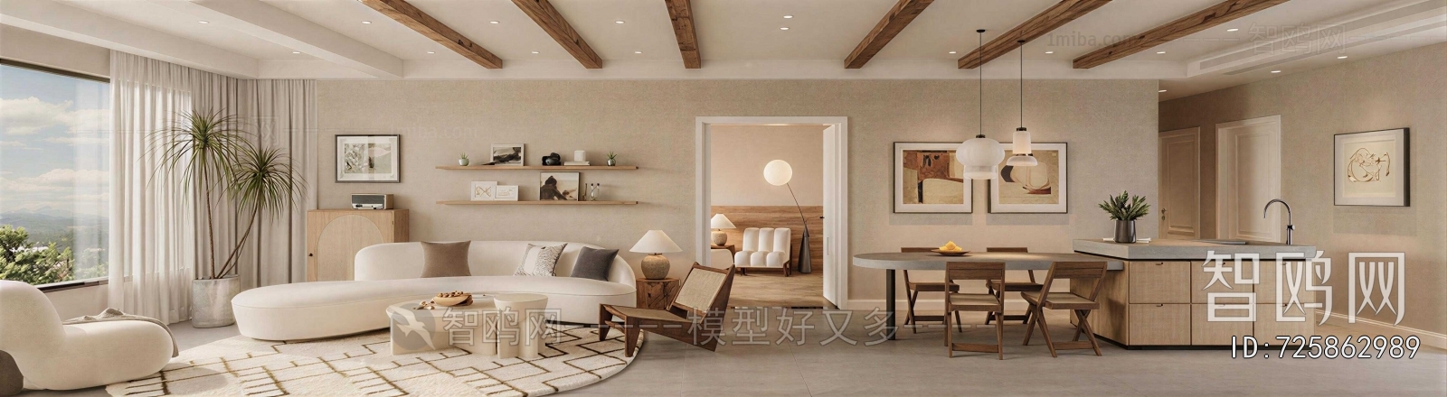 Wabi-sabi Style A Living Room