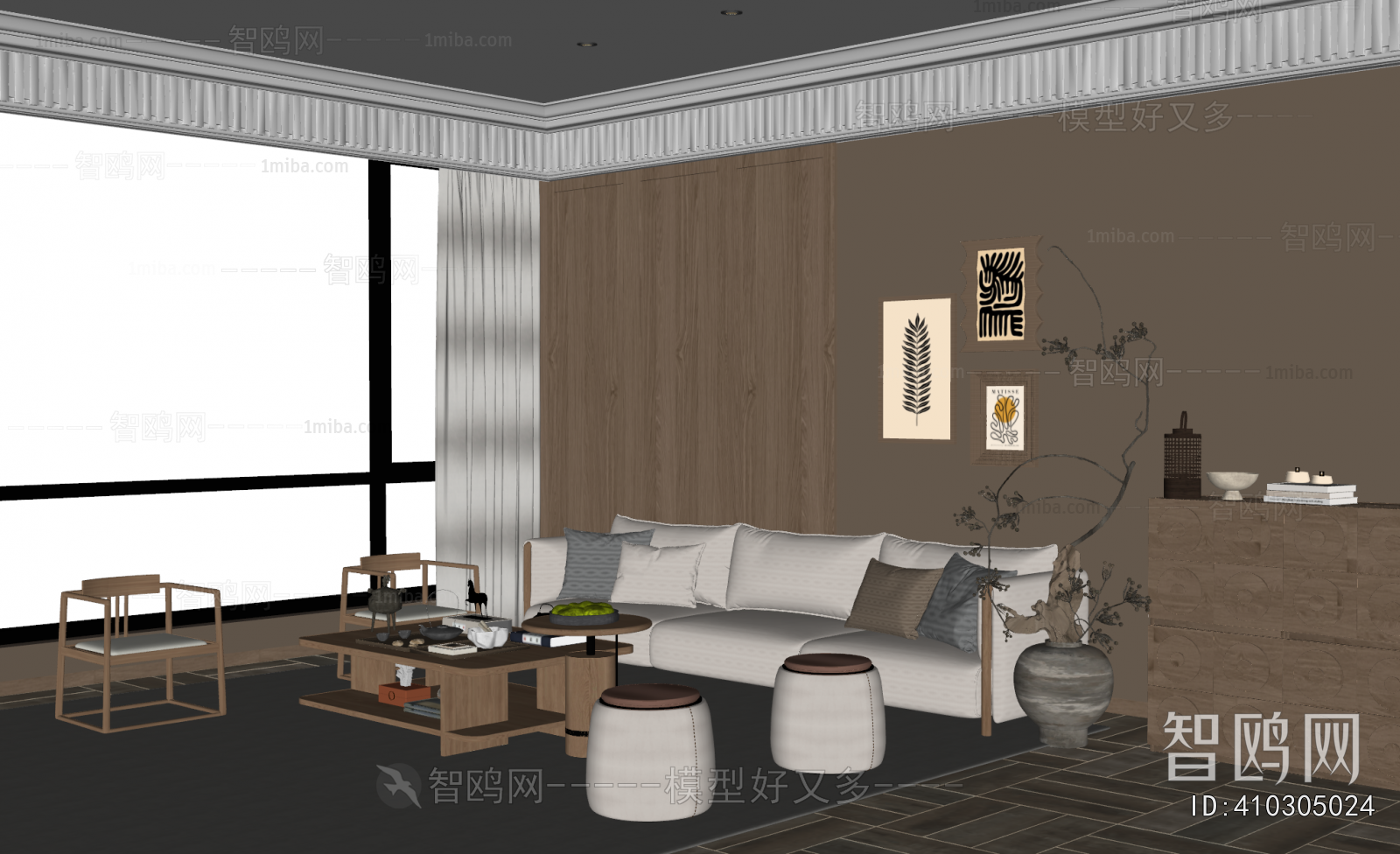 New Chinese Style A Living Room