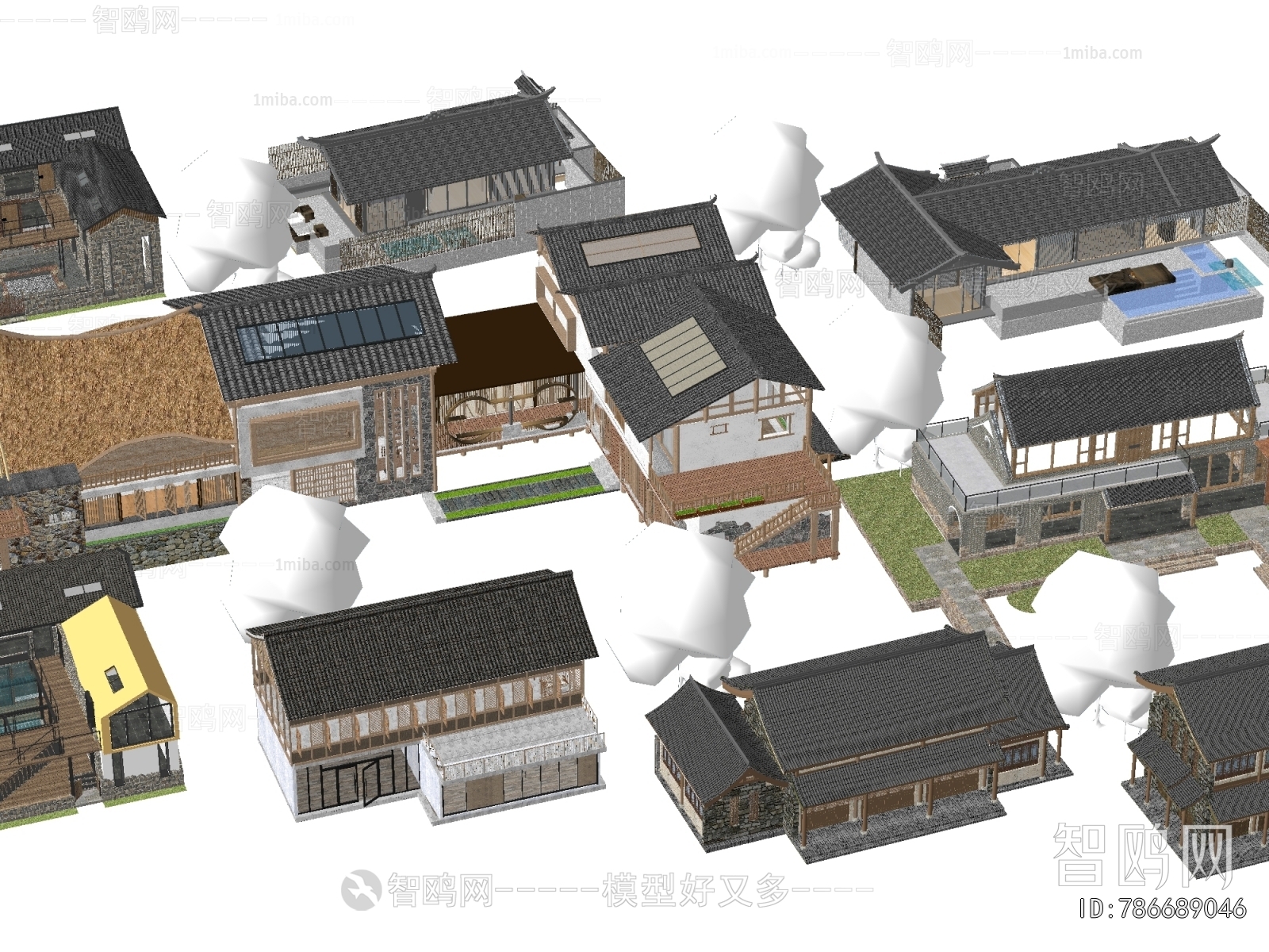 New Chinese Style Appearance Of Commercial Building