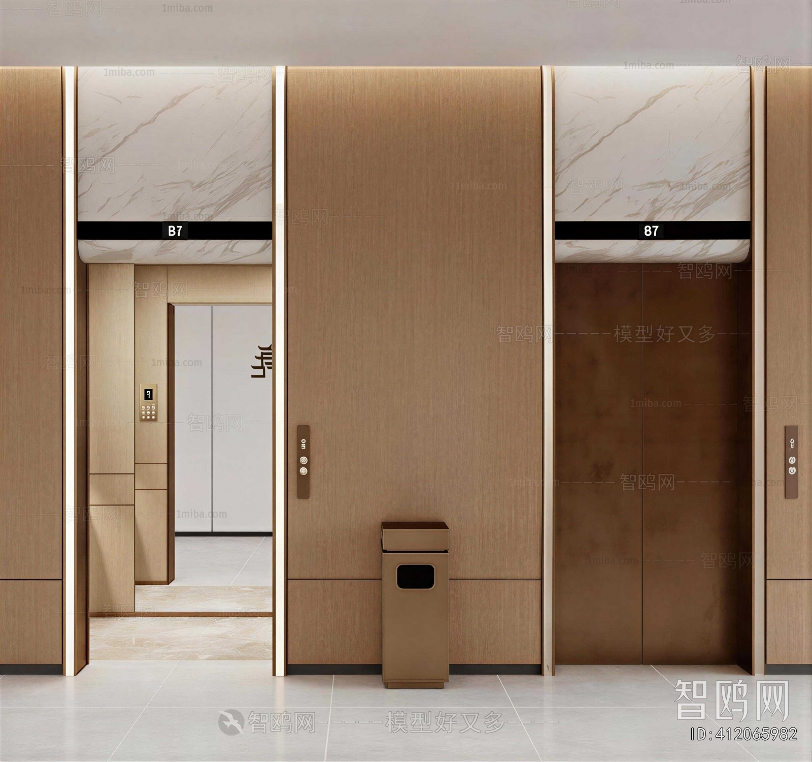 Modern Office Elevator Hall