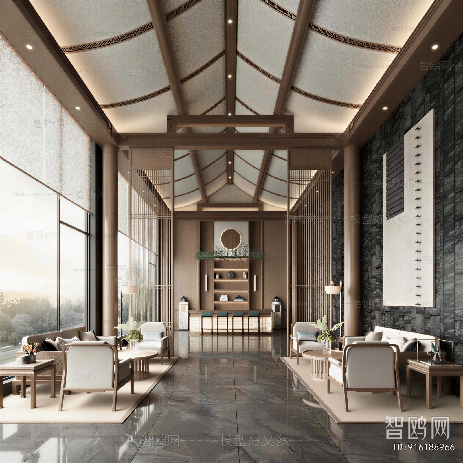 New Chinese Style Lobby Hall
