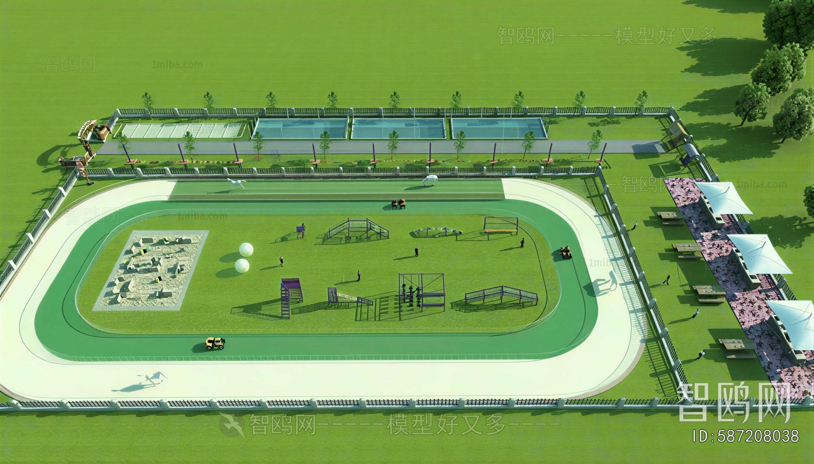 Modern Architectural Bird's-eye View Planning
