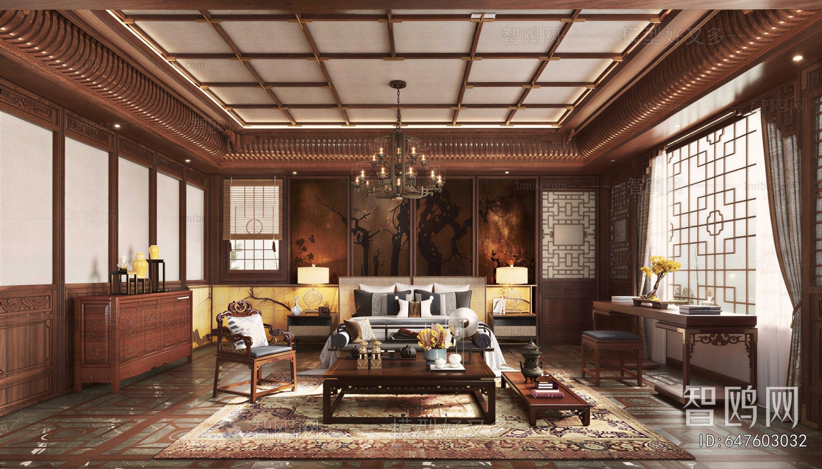 New Chinese Style Bedroom