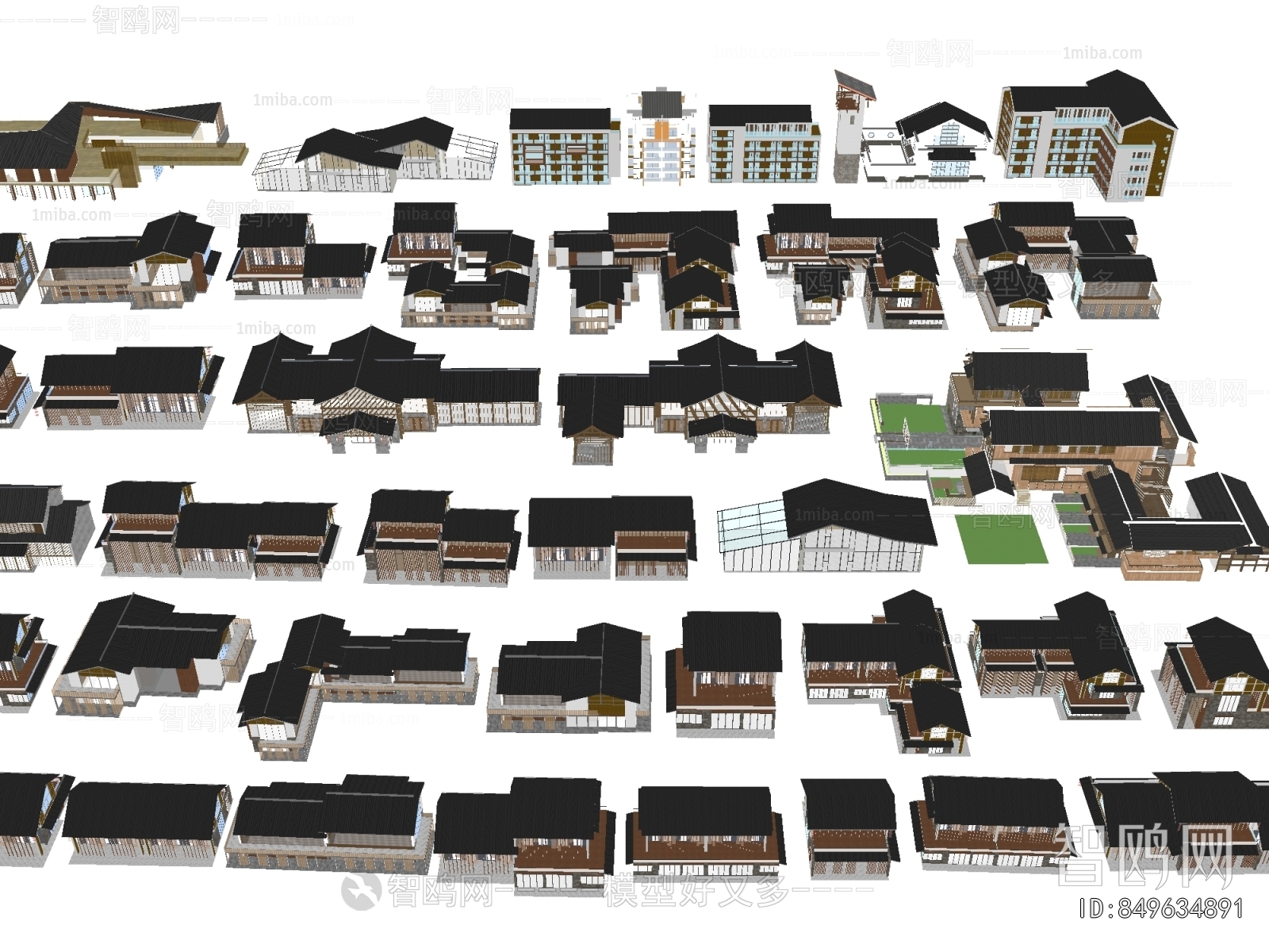New Chinese Style Appearance Of Commercial Building