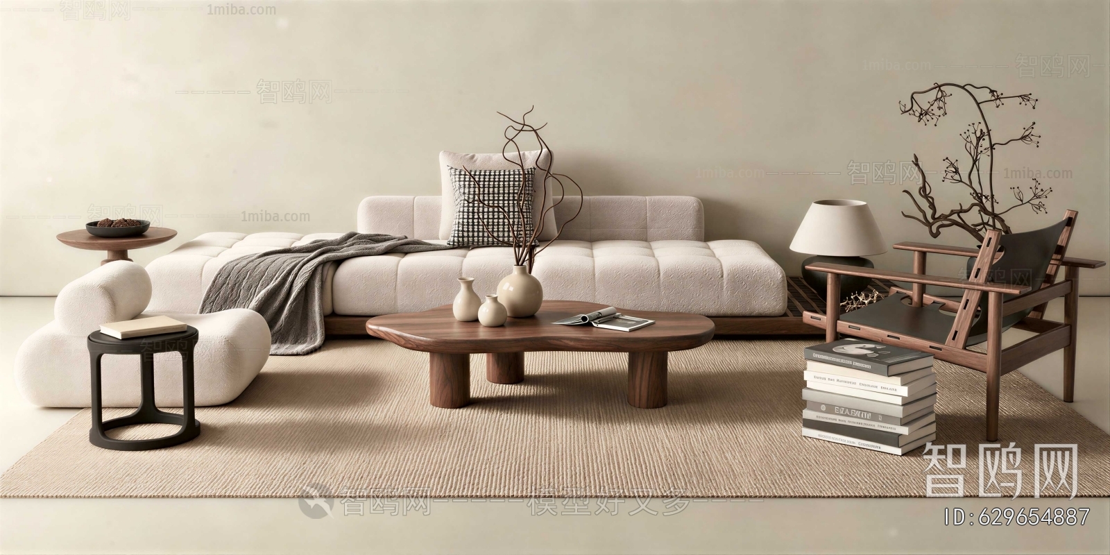 Wabi-sabi Style Sofa Combination