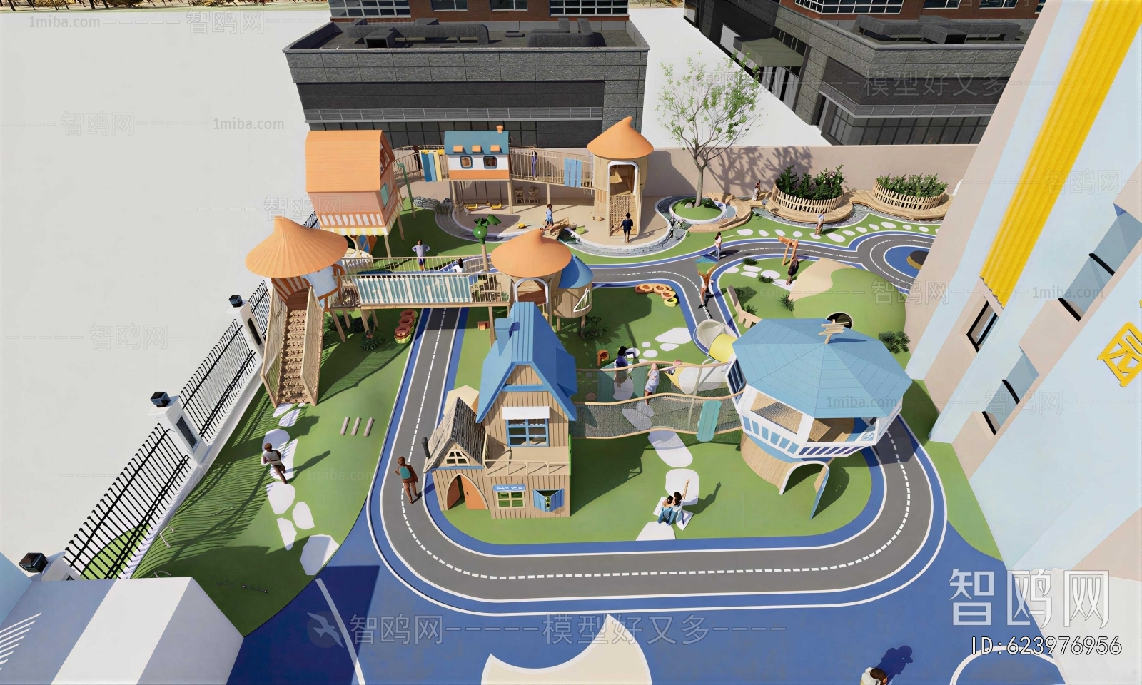 Modern Outdoor Space In Kindergarten