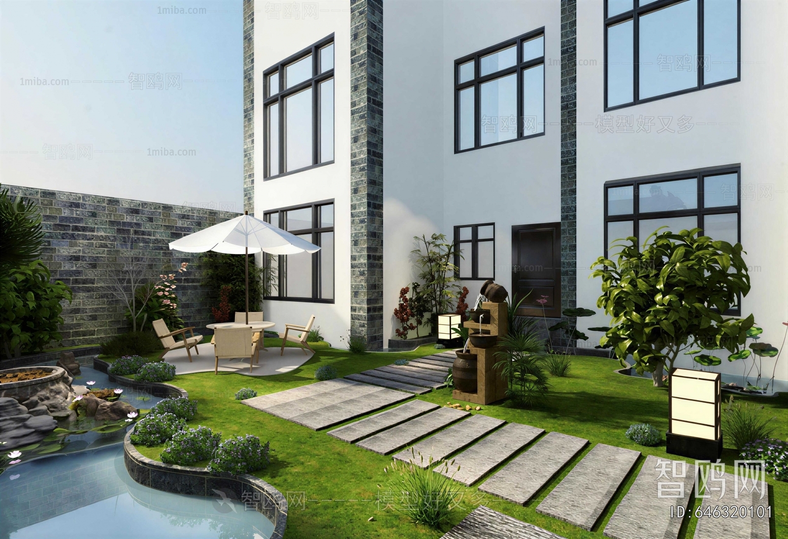 New Chinese Style Courtyard/landscape