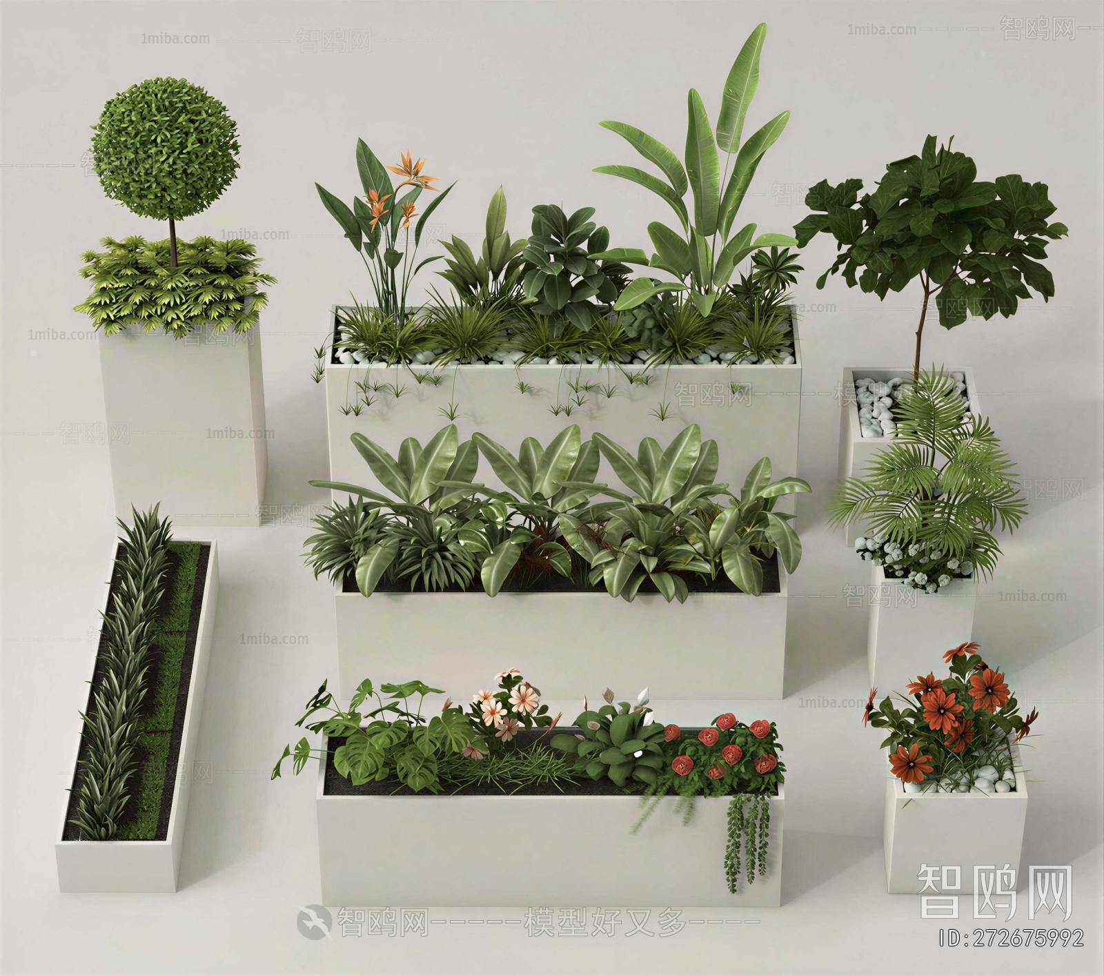 Modern Flower Bed, Flower Bowl, Flower Box