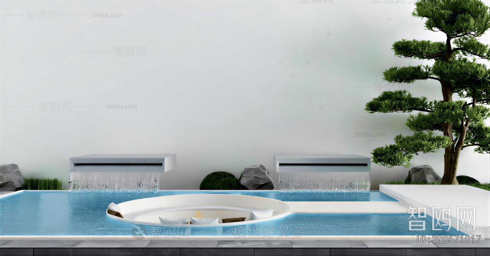 Modern Rockery Waterscape