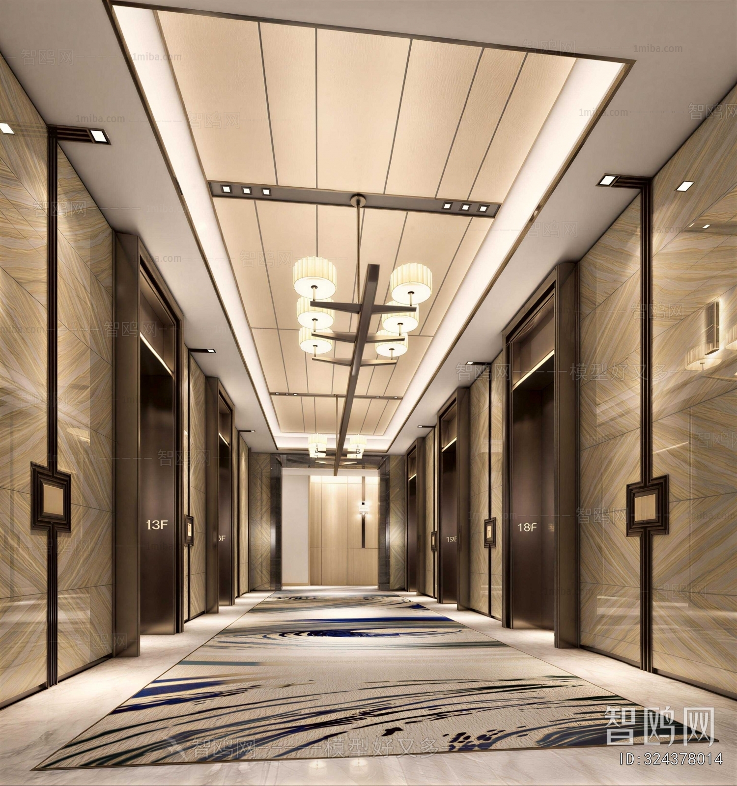 Modern Office Elevator Hall