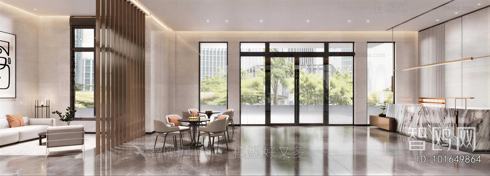 Modern Office Reception Desk
