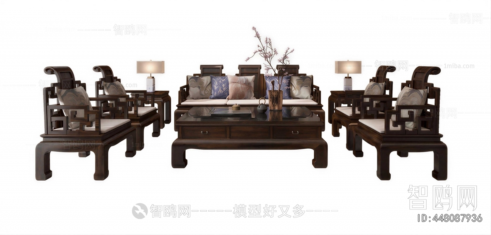 New Chinese Style Sofa Combination
