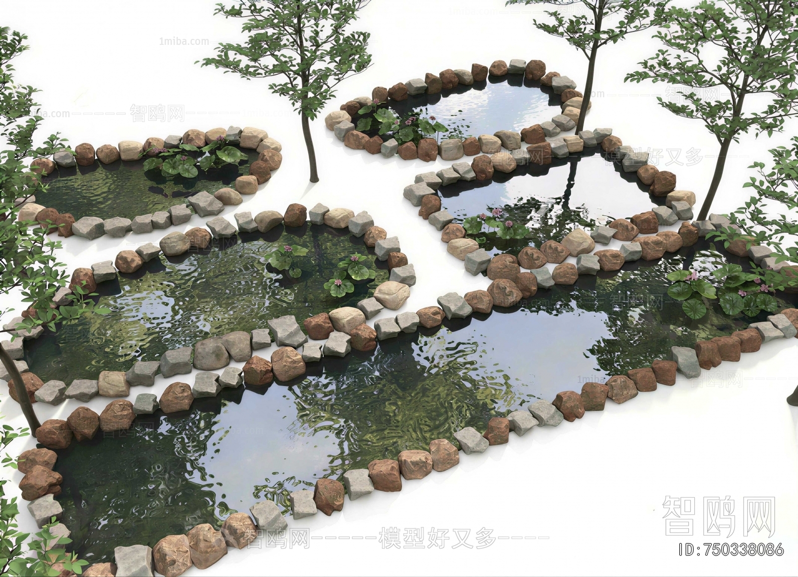 New Chinese Style Rockery Waterscape
