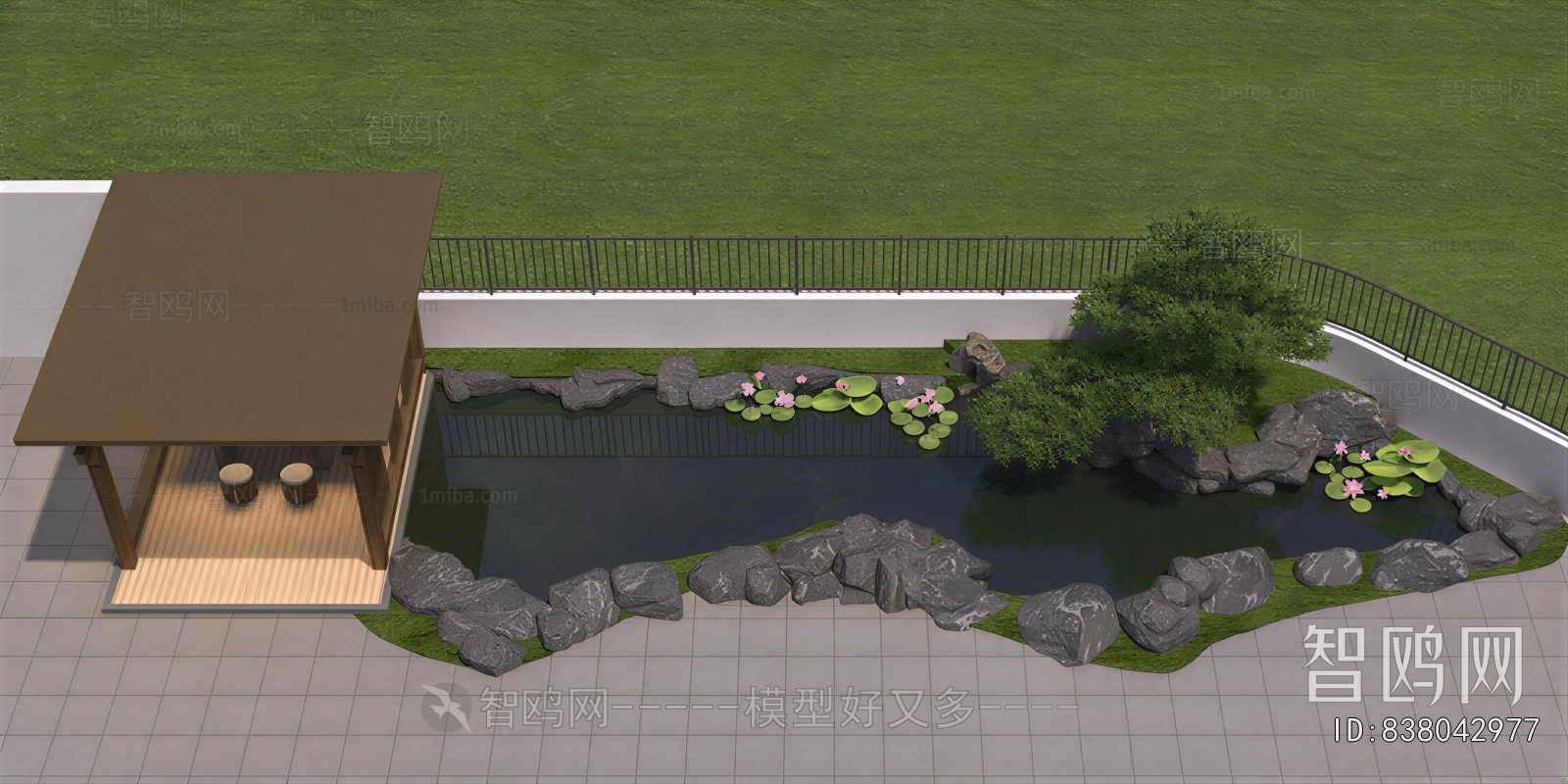 New Chinese Style Rockery Waterscape