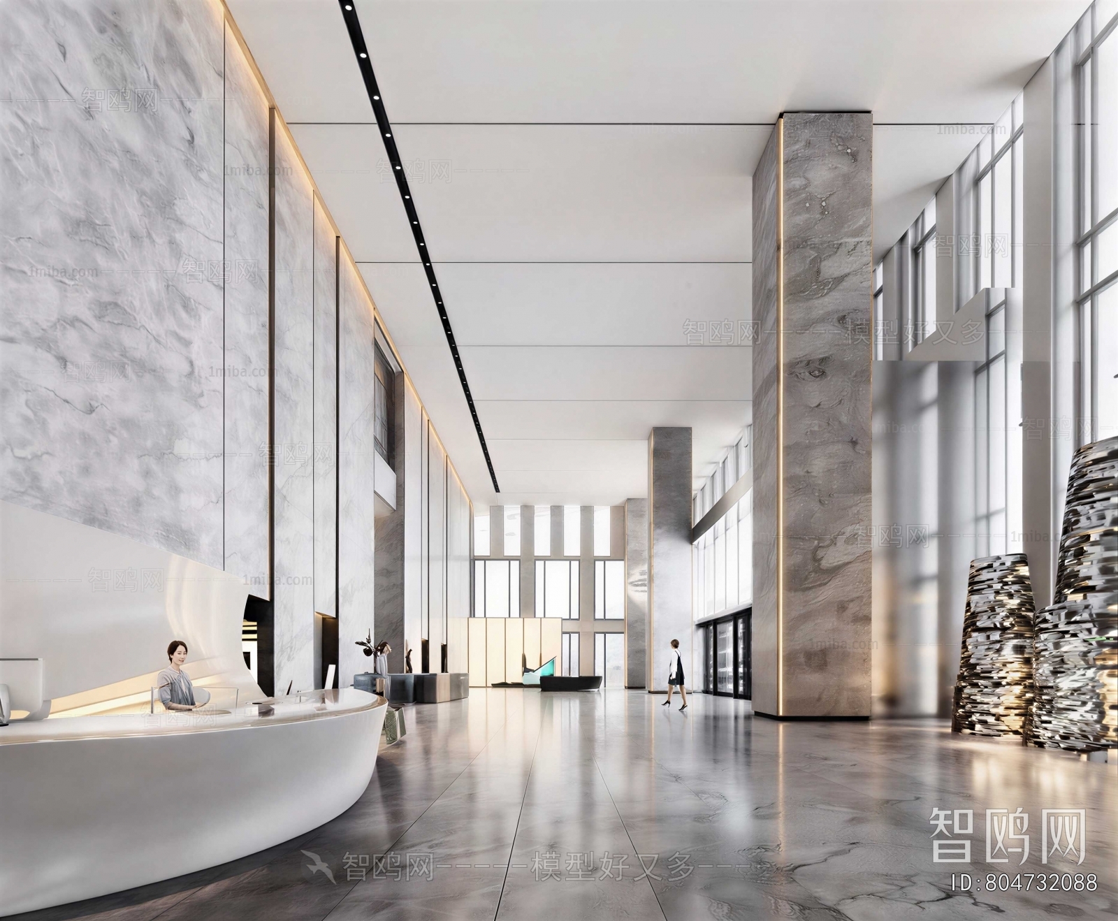 Modern Office Reception Desk