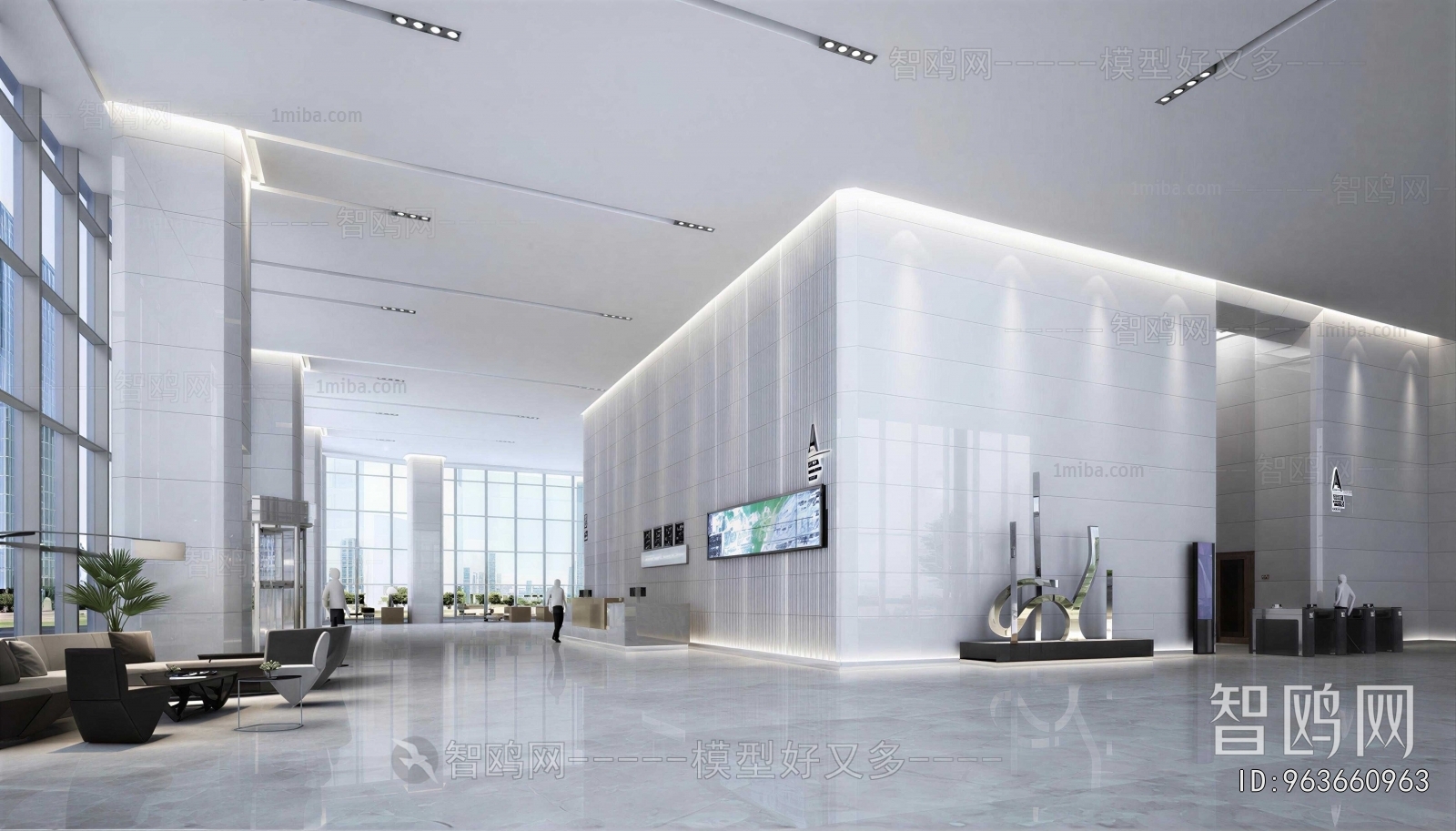 Modern Office Reception Desk