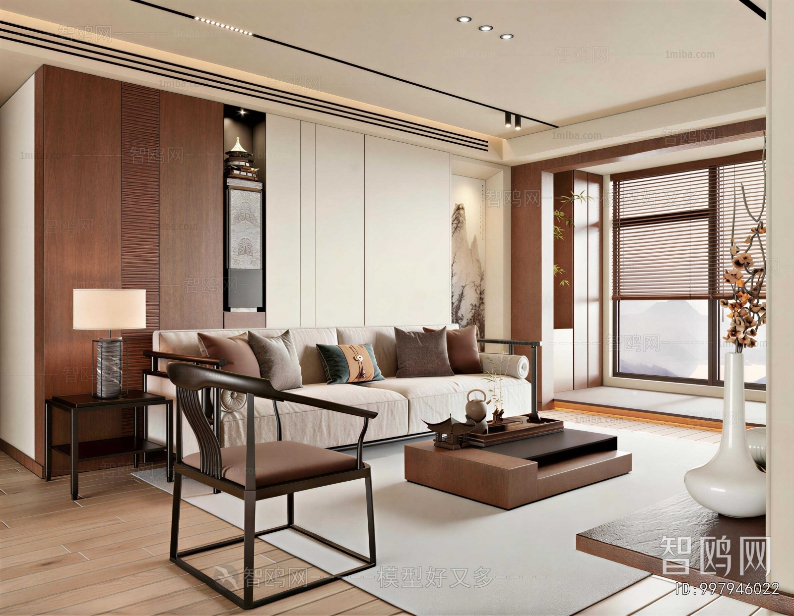 New Chinese Style A Living Room