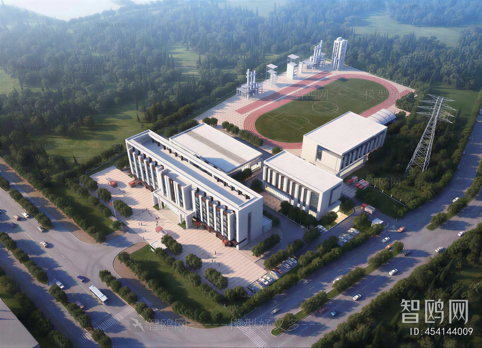 Modern Architectural Bird's-eye View Planning