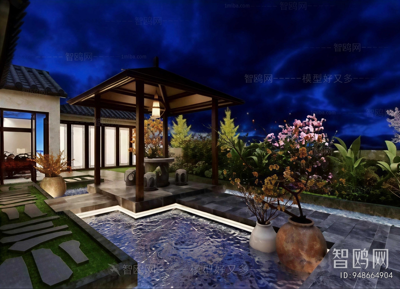 New Chinese Style Courtyard/landscape