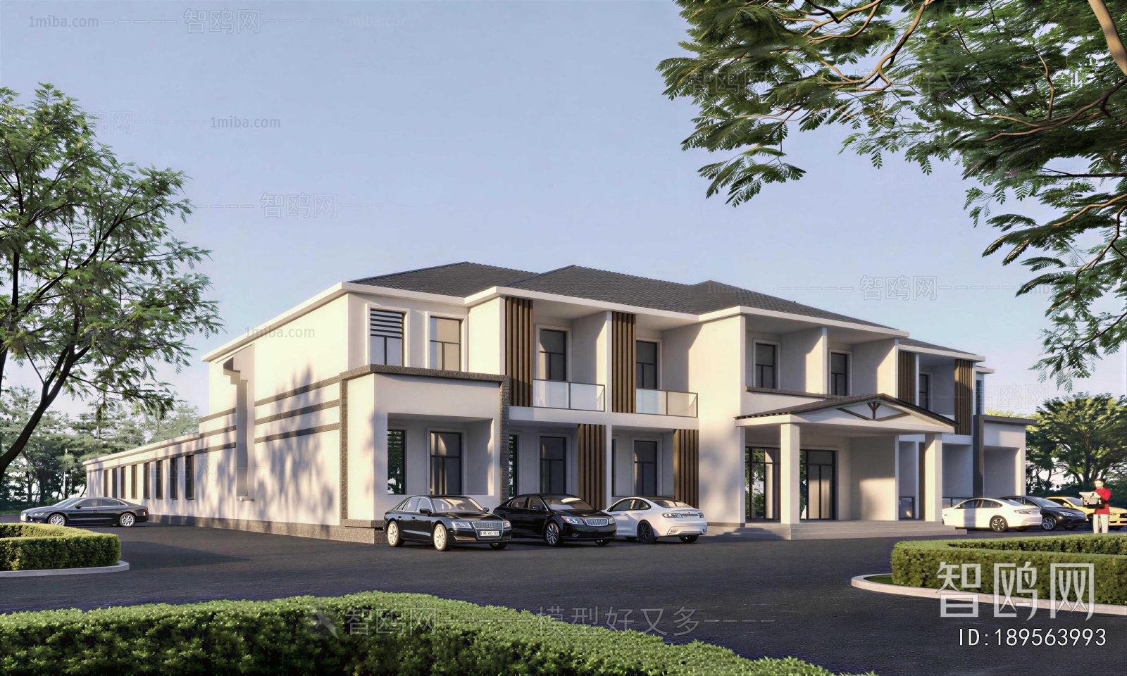 New Chinese Style Appearance Of Commercial Building
