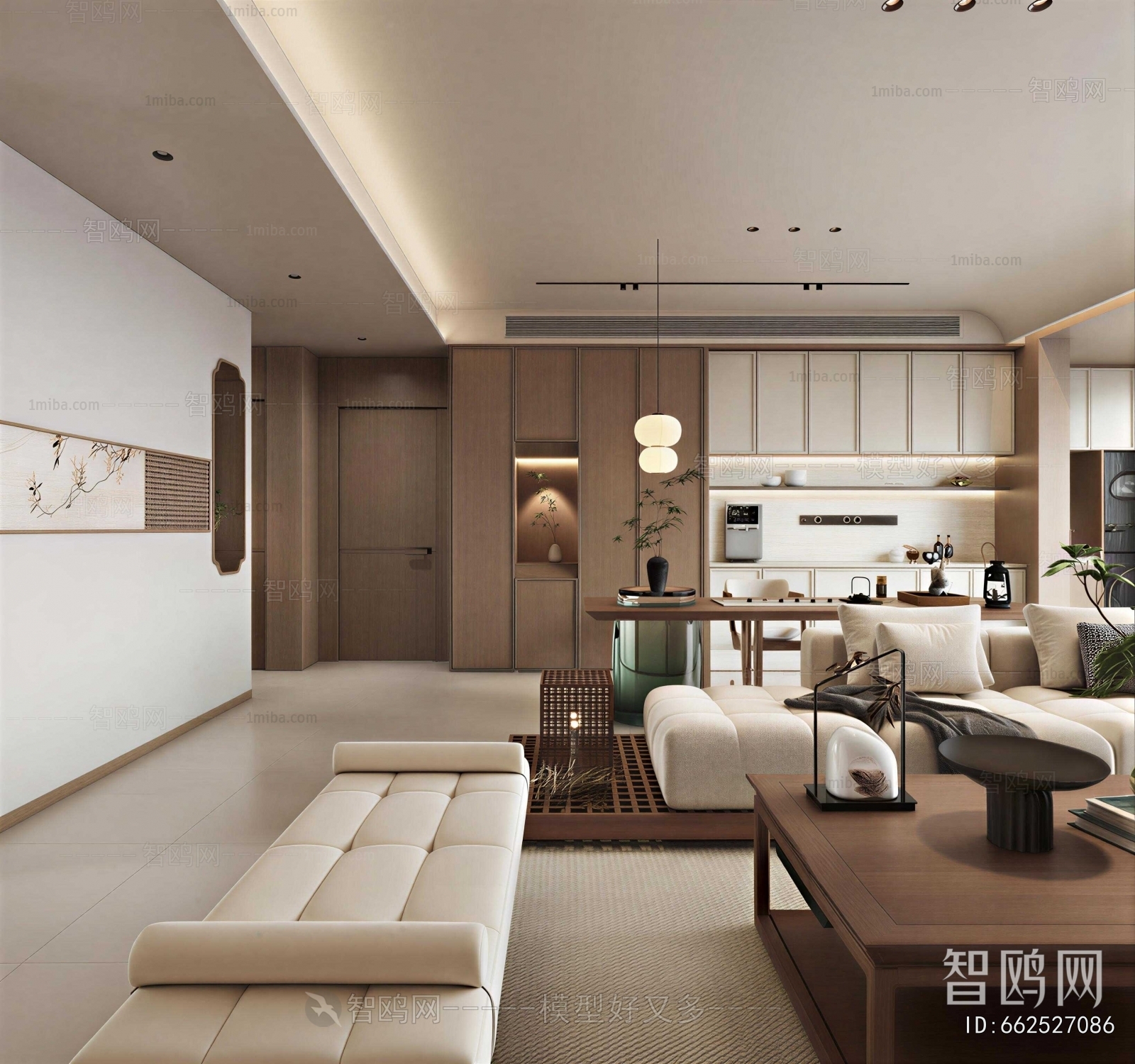 New Chinese Style A Living Room