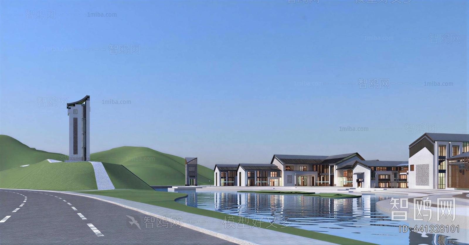 New Chinese Style Appearance Of Commercial Building