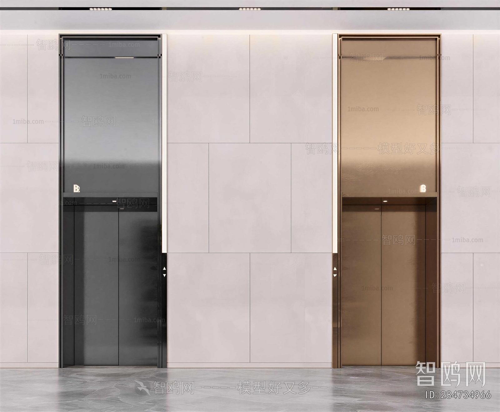 Modern Office Elevator Hall