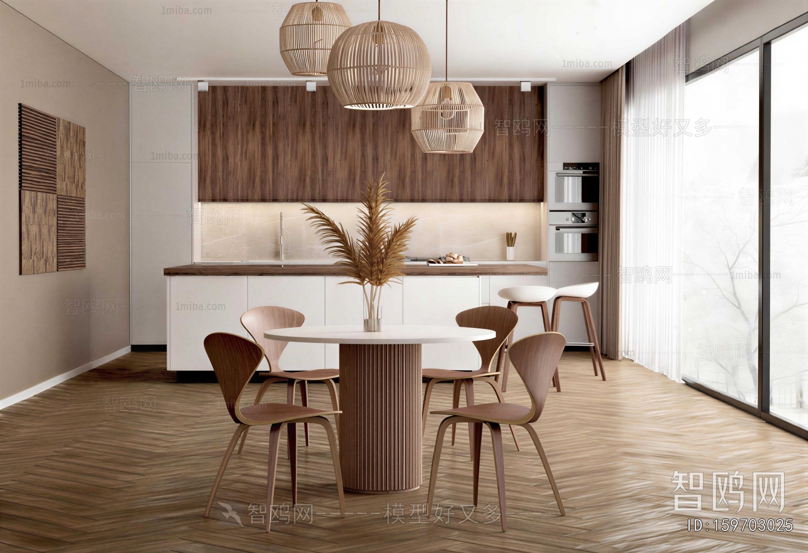 Wabi-sabi Style Dining Room