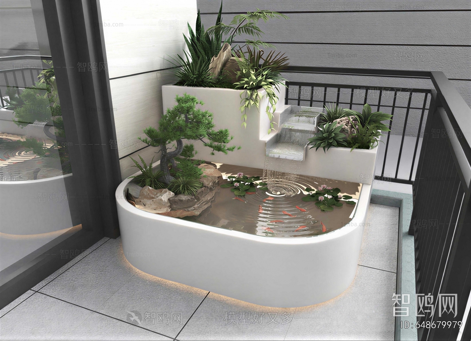 New Chinese Style Rockery Waterscape