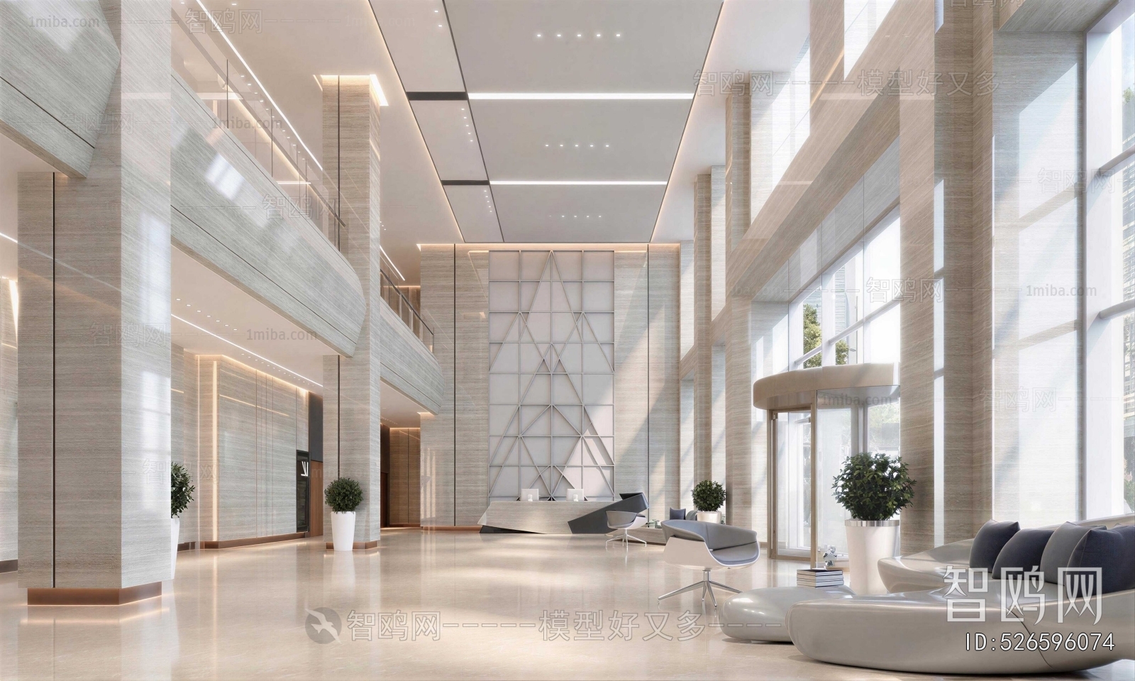Modern Office Reception Desk