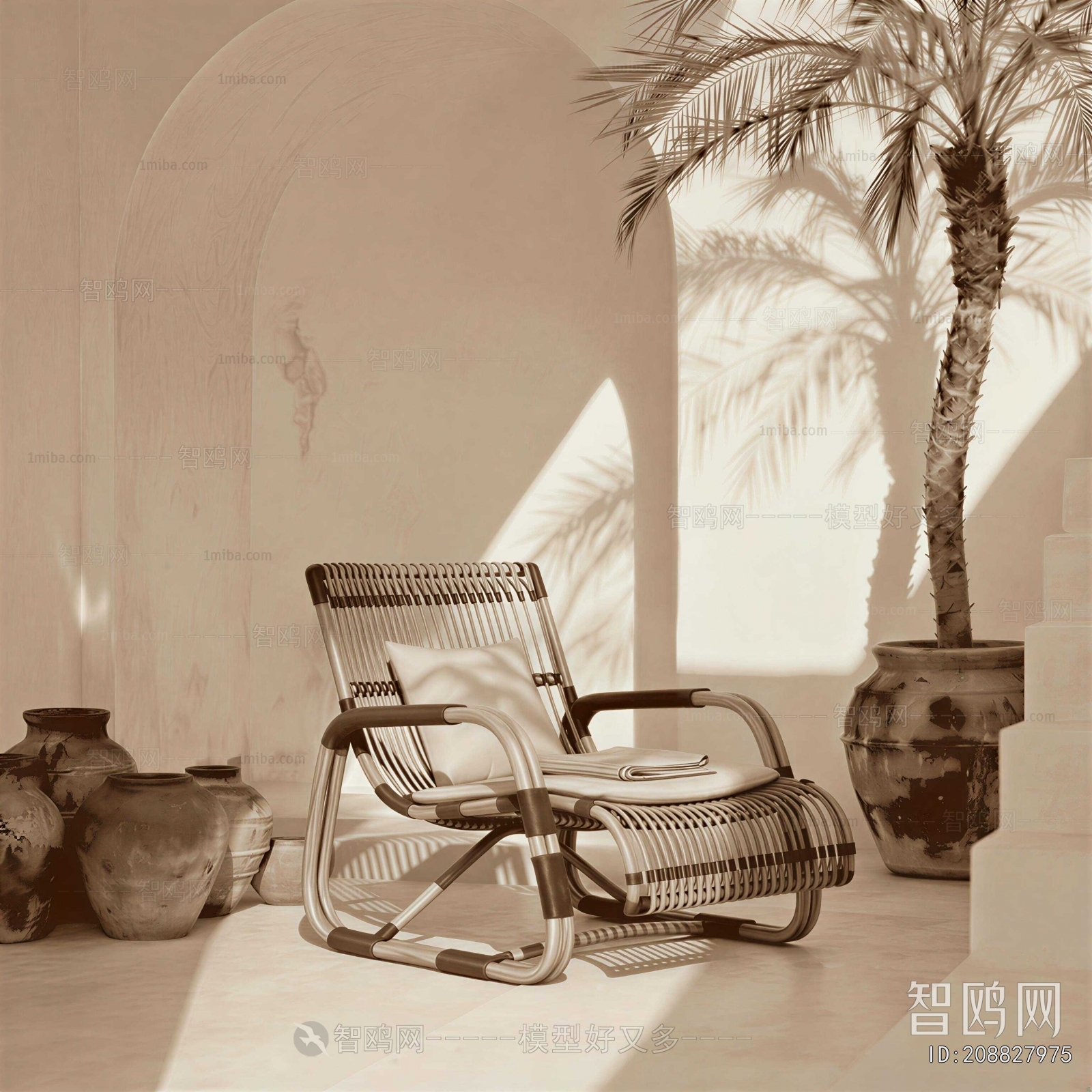 Wabi-sabi Style Lounge Chair