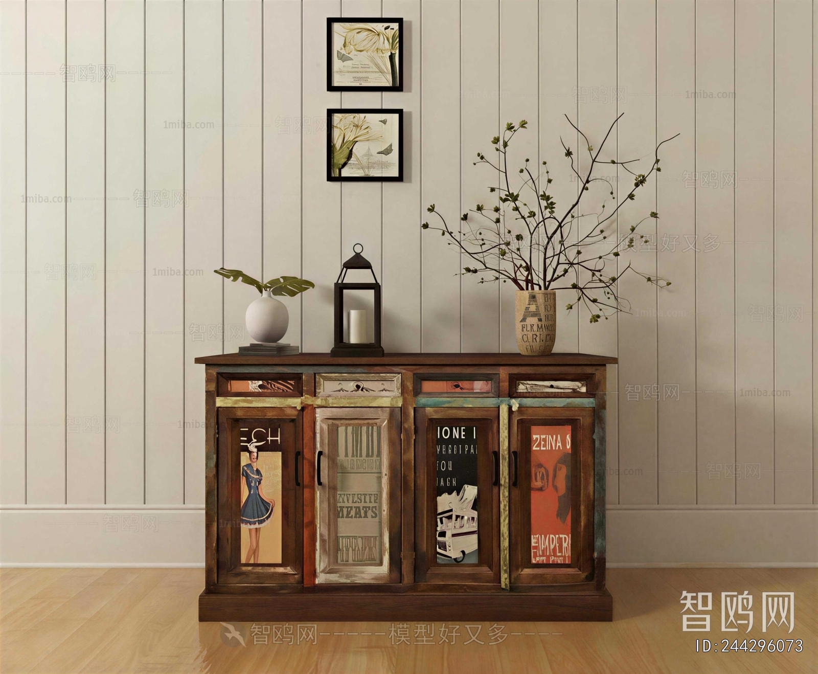 Retro Style Entrance Cabinet