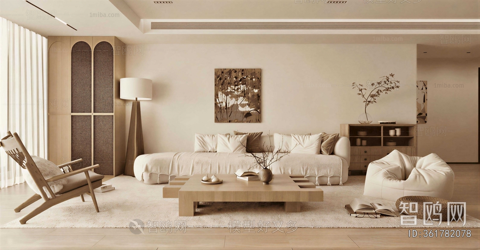 Wabi-sabi Style A Living Room
