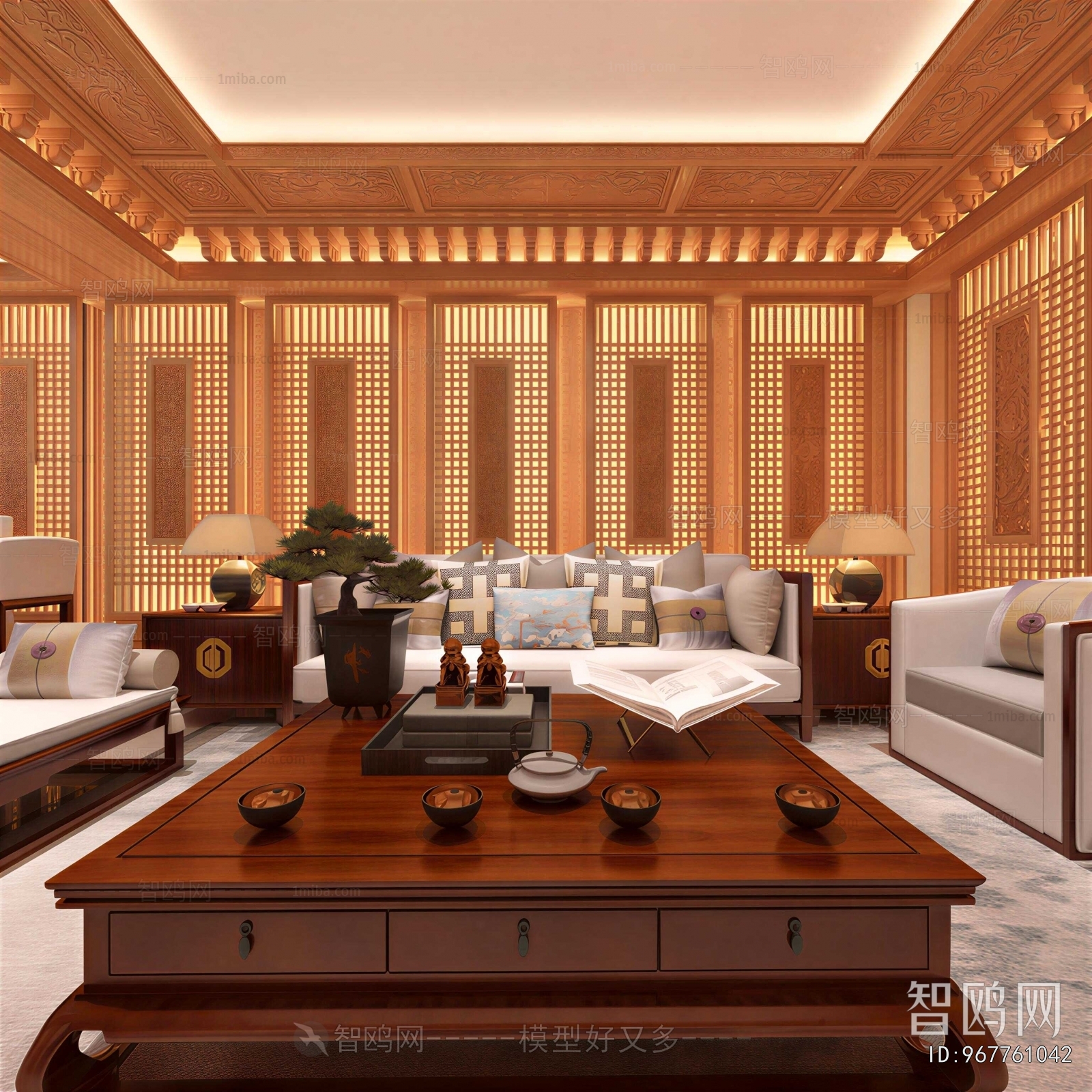 New Chinese Style A Living Room