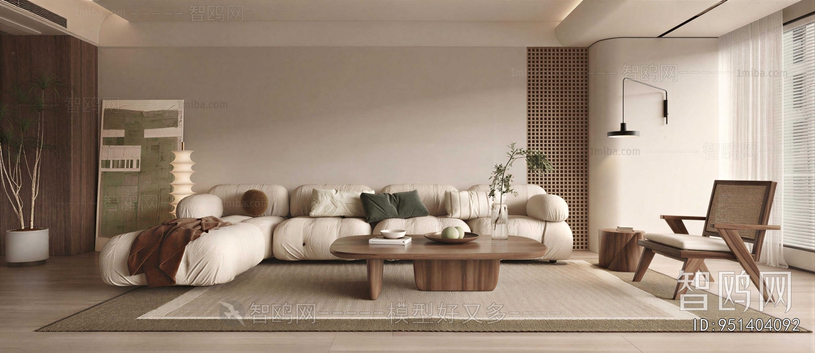 Wabi-sabi Style A Living Room