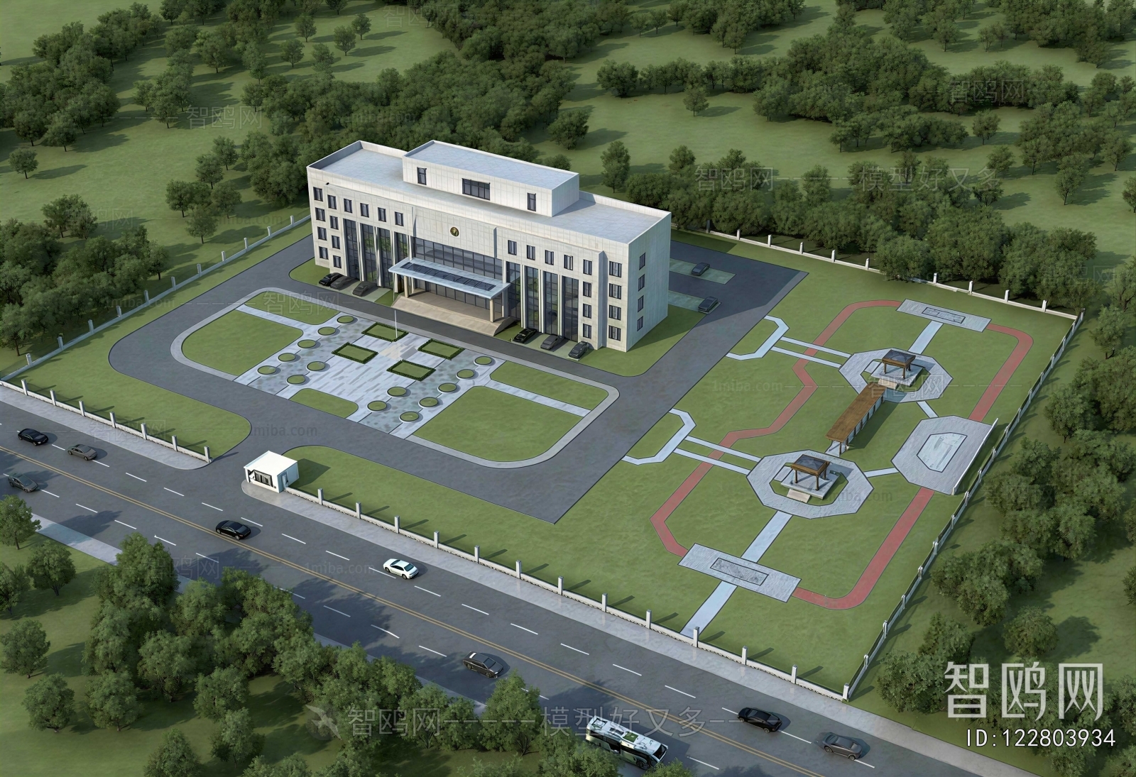 Modern Architectural Bird's-eye View Planning