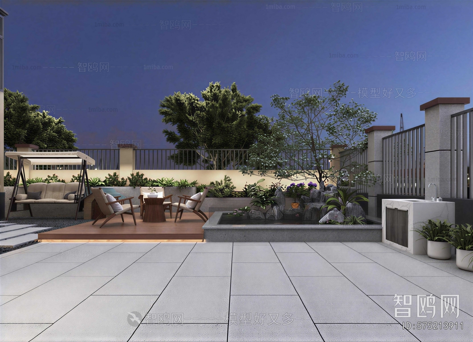 Modern Courtyard/landscape
