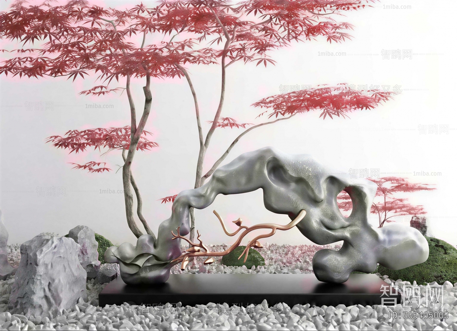 New Chinese Style Rockery Waterscape