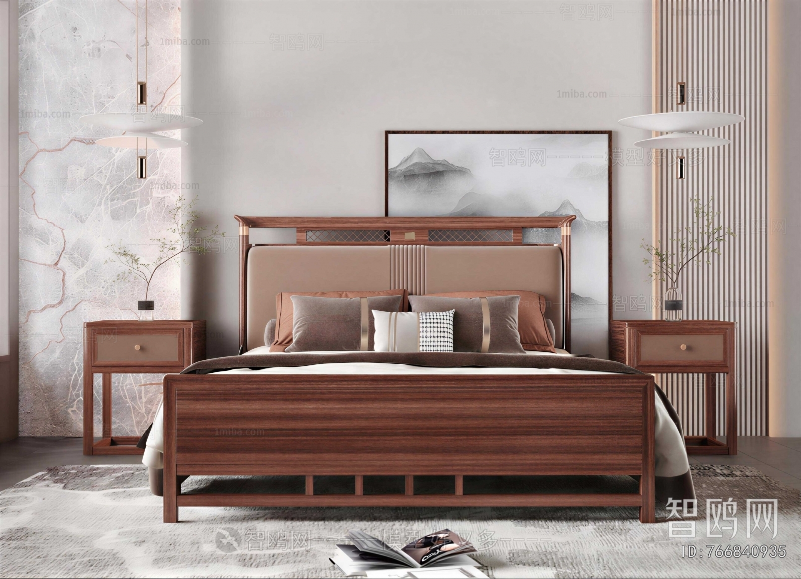 New Chinese Style Double Bed